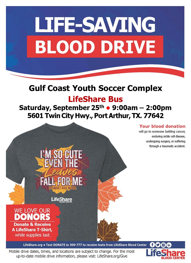 LifeShare Blood Center Event September 25, 2021